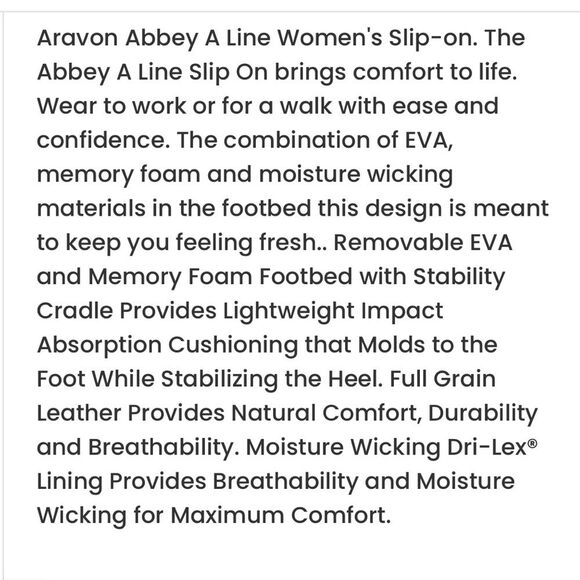 Aravon Abbey A-Line Shoes Loafers Black Sz 7 - Picture 12 of 14